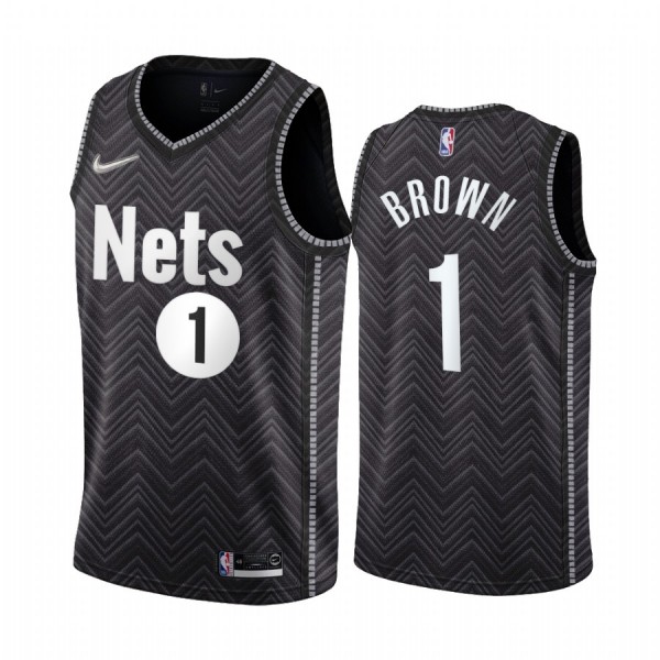 NBA Brooklyn Nets Trikot Bruce Brown 1 2020-21 Earned Edition Swingman - Herren NBA Brooklyn Nets Trikot Bruce Brown 1 2020-21 Earned Edition Swingman - Herren